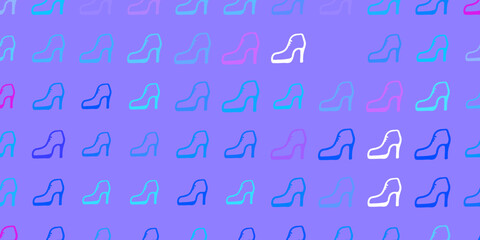 Light blue, red vector background with woman symbols.