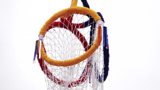 basketball hoop and ball