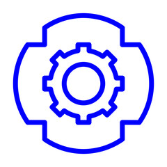 gear icon isolated on white