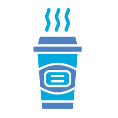 Hot Drink Glyph Two Color Icon