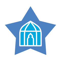 Star Glyph Two Color Icon