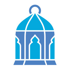 Lantern Glyph Two Color Icon