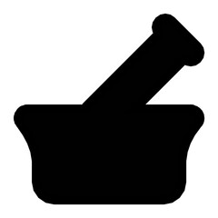Mortar Pestle Vector Icon