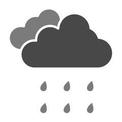 Fototapeta premium Rain Greyscale Glyph Icon