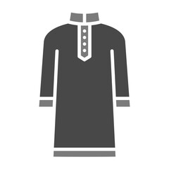 Kurta Greyscale Glyph Icon