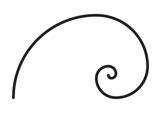 Golden ratio image, nautilus silhouette