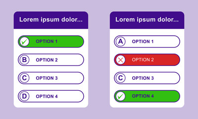 Quiz vote sticker icon for social media. Vector illustration. EPS 10.