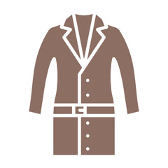 Long Coat Multicolor Glyph Icon