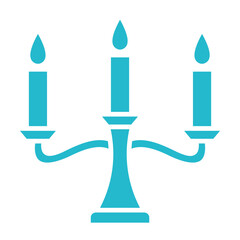 Candle Multicolor Glyph Icon