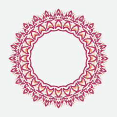 circle frame with vintage style and retro color. vintage round ornament