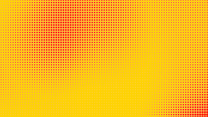 Dots halftone orange yellow color pattern gradient texture with technology digital background. Dots pop art comics with summer background.