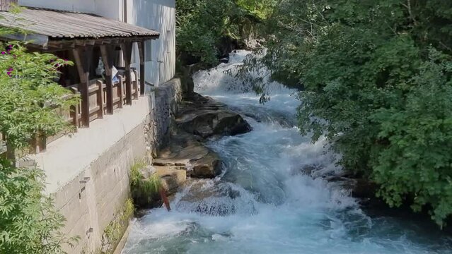 Waterfall in Austria Oetztal Stuibenfall
