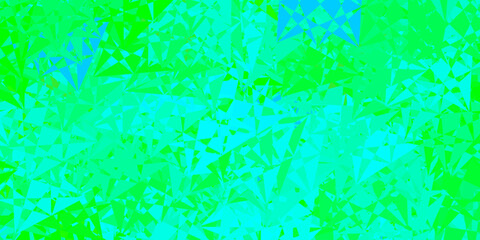 Fototapeta na wymiar Dark green vector layout with triangle forms.