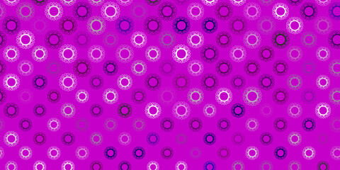 Dark purple vector backdrop with virus symbols.