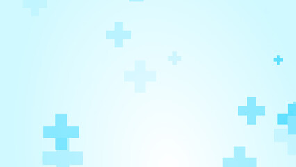 Fototapeta premium Medical white blue cross pattern background.
