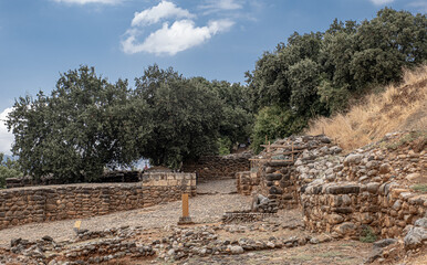 The [Israeli] Main Gate of the ancient Israeli town of  Tel Dan [Laish], Dan Nature Reserve, Upper...