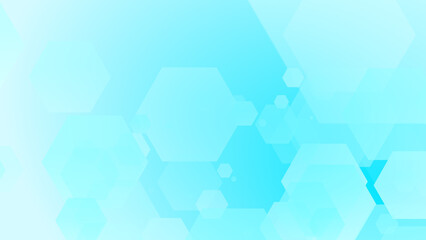 Abstract hexagon cross geometric white blue pattern medical background.