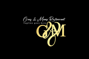 G and M Signature restaurant logo design