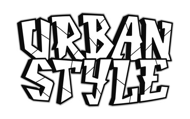 Urban style word graffiti style letters.Vector hand drawn doodle cartoon logo illustration. Funny cool urban style letters, fashion, graffiti style print for t-shirt, poster concept