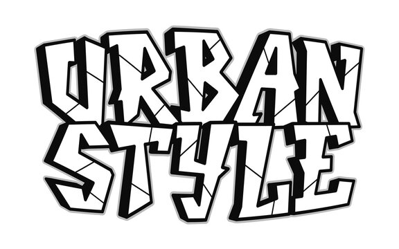 Urban style word graffiti style letters.Vector hand drawn doodle cartoon logo illustration. Funny cool urban style letters, fashion, graffiti style print for t-shirt, poster concept