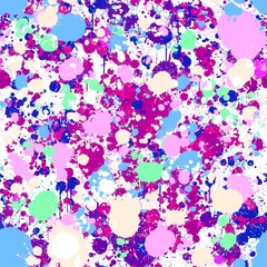 Paint blots seamless pattern. Background paint splatter digital paper.