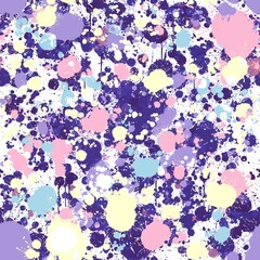 Paint blots seamless pattern. Background paint splatter digital paper.