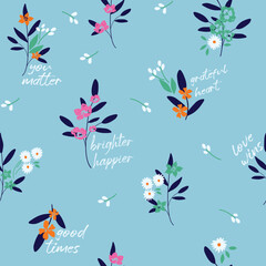 Cute simple thanksgiving, christmas, trendy playful conversational colorful positive letter and words seamless pattern print background  for fashion, textile, tshirt, girls, kids 