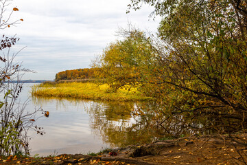 Lake shore in autumn