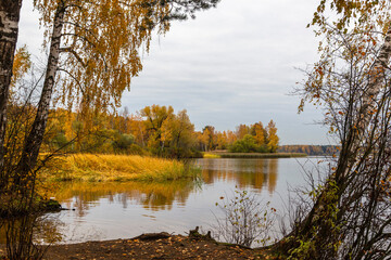 Lake shore in autumn