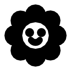 Baby Flower Face Vector Icon 