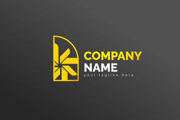 Simple Modern Isolated Trading Logo Template. In White and Yellow Color. For your trading company, business, brand, and many more