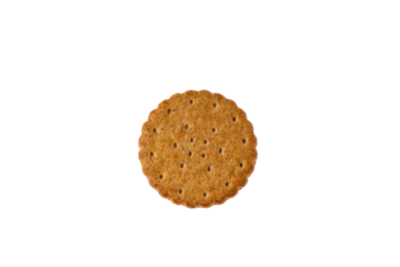wholemeal biscuit isolated on white background text space format or photo in png