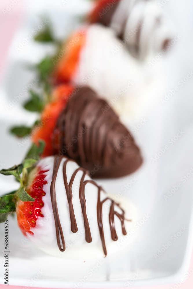 Sticker chocolate dipped strawberries