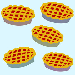 hand drawn vector illustration of thanksgiving pie