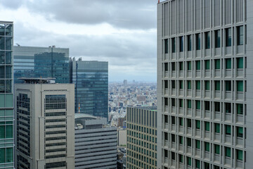 Obraz na płótnie Canvas Among Tokyo Skyscrapers