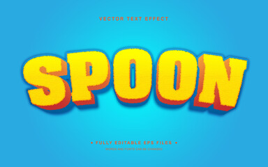 Vector Editable Text Effect in Spoon Style