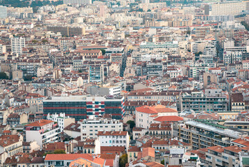 Obraz premium Aerial view on the city