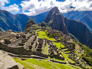 Machu Picchu, the most important Inca citadel, located in the eastern cordillera of the Peruvian Andes, in Urubamba region, near Cusco.