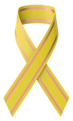 3D ribbon. Awareness ribbon. 3D illustration.