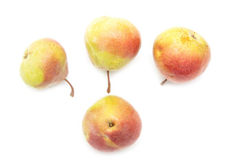 Ripe pears isolated on white background.