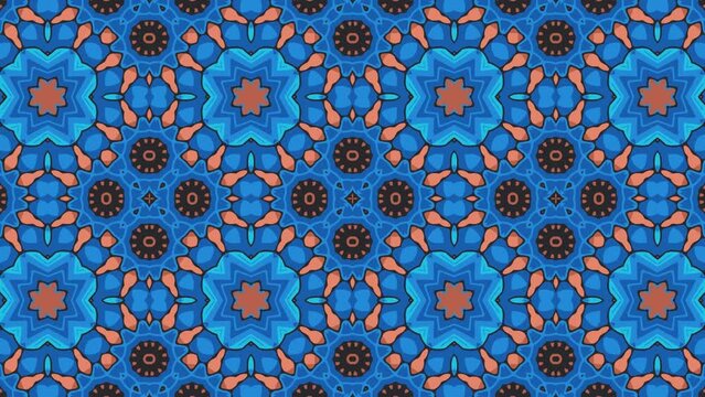 Kaleidoscope mandala abstract background of trippy art psychedelic animation