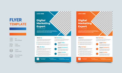 Corporate business flyer poster pamphlet brochure cover template design,Flyer, Banner, Website Design,promotion. publication, cover page.