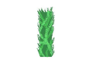 Green letter  A  - Foliage style © neurostructure