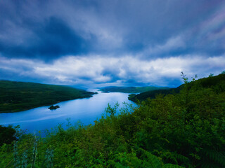 Atmospheric Vista Above Tighnabruaich and Kyles of Bute