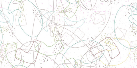 Obraz premium Chaotic Simple Seamless Pattern Textile One Line