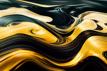 Black and gold fluid background