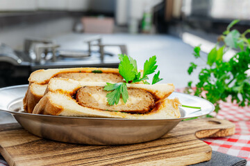 ベランダで作ったホットサンド