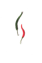 Chili pepper on a white background. Isolate.