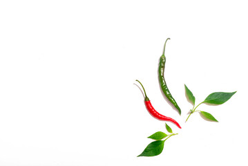 Chili pepper on a white background. Isolate.