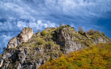 Autumn landscape in the Pyrenees mountains